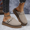 Women's Slip-On Loafers — Soft PU Upper, Thick Rubber Sole & Comfortable Ankle Strap — All-Season Casual & Formal Shoes