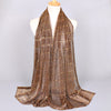 Women's Solid Color Metallic Scarf - Lightweight Breathable Shawl Wrap