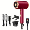 Ionic Hair Dryer with Diffuser, 1600W Brushed Motor, 2 Speeds & 3 Heat/Cool Settings, 110V US Plug, Portable for Home Travel Salon