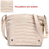 Crocodile Pattern PU Women's Shoulder & Crossbody Bag - Multi-Layer Large Capacity Bucket Bag