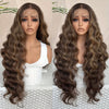 13x6 130% Density Women's Lace Front Wig - Loose Wave Heat-Resistant Fiber with Glueless Transparent Lace