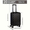 1- or 2-Piece Hard Shell Luggage Set - 20in (51cm) Spinner Carry-On + 14in (36cm) Crossbody Handbag, Wheels, Multi-Color
