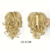 Wavy Short Clip-In Ponytail for Women - Voluminous Clip-In Bun with Adjustable Wires, Heat-Resistant Fiber