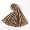 Long Jersey Hijab - Lightweight Breathable Solid Scarf, Windproof Elegant Shawl for Women