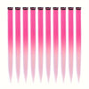 10-Pack 18-Inch (45 cm) Clip-In Hair Extensions — Straight Multicolor Highlights, Heat-Resistant Synthetic Clip-On Strands