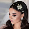 Luxury Women's Metal Hairband with Flower Rhinestones — Bridal, Festival & Everyday Elegant Headband