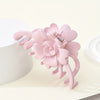 Matte Flower Hair Clip - Large Non-Slip Floral Barrette, Solid Color (1pc)