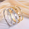 4-Piece Stainless Steel Bracelet Set – 18K Gold Plated Rhinestone Unisex Gift