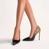 Women's Gradient D'Orsay Stiletto Pumps — Pointed Toe Slip-On Heels for Evening, Party & Formal