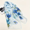 Women's Bohemian Floral Chiffon Scarf — Lightweight Windproof Shawl & Versatile Head Wrap/Neck Gaiter, Hand-Washable