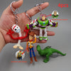 4-Pack Woody & Buzz Keychain Set — Fork Cutout Charms for Bags, Cars & Birthday Party Decorations
