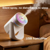 High-Capacity USB Mist Humidifier with LED Color Breathing Light & Essential Oil Diffuser — Desktop Aromatherapy for Office, Bedroom & Living Room