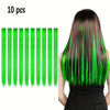10-Pack 18-Inch (45 cm) Clip-In Hair Extensions — Straight Multicolor Highlights, Heat-Resistant Synthetic Clip-On Strands