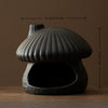 Mushroom Ceramic Essential Oil Burner - Mushroom House Aroma Diffuser & Fireproof Candle Holder