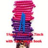 Heatless Spiral Curlers 18-Piece Magic Hair Rollers Kit Soft Red & Purple Heat-Free DIY Curls