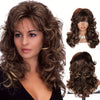 20-Inch (50 cm) Long Wavy Curly Wig with Bangs - Heat-Resistant Synthetic Fiber, Natural Look, 3 Colors