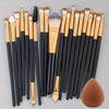20-Piece Hypoallergenic Makeup Brush Set – Nylon Bristles Palm Brushes for Foundation, Blush, Eyeshadow, Brows & Lips, ABS Handle Travel Kit