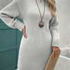 Women's Casual Round Neck Sweater – Loose Fit Long-Sleeve Pullover, Machine Washable Soft Knit for Spring & Fall