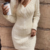 Essnce Women's Half-Zip Fitted Knit Sweater Dress, Midi Casual for Autumn Winter