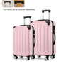 2-Piece Luggage Set 20-inch (51 cm) & 24-inch (61 cm) Lightweight ABS+PC Spinner Suitcases with Combination Lock and 360° Wheels