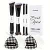 4-Piece Double-Ended Makeup Brush Set – Foundation Contour Blush Powder Eyeshadow Concealer Highlight – Soft Synthetic Brushes for Travel Gift