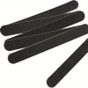 6-Pack Double-Sided 100/180 Grit Nail Files Emery Boards Black Manicure and Pedicure Set