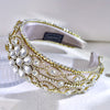 Rhinestone Baroque Hairband for Women - Elegant Crystal Headband for Bridal, Party & Daily Wear