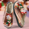 Cute Cartoon Character Print Women's Winter Indoor Plush Slip-On Slippers, Thick Sole Cozy Home and Bedroom Shoes