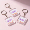 Personalized Acrylic Keychain – Custom Photo, Text or Logo Laser-Printed Square Pendant, Transparent or Colored, Scratch-Resistant for Keys & Backpacks