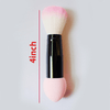 Dual-Ended Foundation Blending Brush with Blush Sponge - Professional Makeup Blender for Flawless Finish