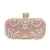 Hollow Rhinestone Flower Box Clutch – Women's Evening Bag for Wedding, Prom & Party
