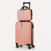 2-Piece Hardshell Luggage Set – 20-Inch (51 cm) Carry-On & 14-Inch (36 cm) Makeup Case, Spinner Wheels, TSA Combination Lock – Rose Gold / Silver / Deep Blue
