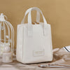 White Faux Leather Large Capacity Makeup Bag - Portable Double-Zipper Cosmetic Organizer for Travel & Home