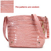 Crocodile Pattern PU Women's Shoulder & Crossbody Bag - Multi-Layer Large Capacity Bucket Bag