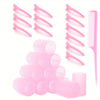 25-Piece Self-Adhesive Hair Curling Roller & Clip Set – 12 Self-Grip Rollers, 12 Clips + Styling Comb
