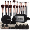 47/40/26/21-Piece Makeup Brush Set, Face & Eye Blending Brushes with Ultra-Soft Concealer, Cheek & Contour Sponges — Wet or Dry Use