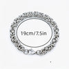 8mm Flat Byzantine Stainless Steel Bracelet for Women & Teens — Durable Uncoated Link Chain