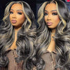 Balayage 1B/27 13x4 Transparent Lace Frontal Human Hair Wig - Body Wave, 150% Density, Light Brown Base with Subtle Highlights
