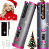 USB Rechargeable Cordless Curling Iron - 6 Heat & Timer Settings, Quick Heat-Up, Auto-Off, Anti-Scald