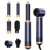 5-in-1 Detachable Hot Air Brush – Negative Ion Hair Straightener, Curling Iron & Volumizer Styler