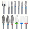 Diamond Carbide Nail Drill Bits Set 3/32" (2.38 mm) – Acrylic & Gel Nails, Cuticle Care, Polish Removal, E-File Manicure & Pedicure, Low Allergenic