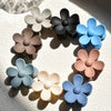 8-Pack Frosted Macaron Flower Hair Clips for Women – Small Neutral Floral Braid & Styling Accessories