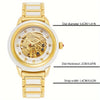Elegant Women's Automatic Mechanical Watch with Stainless Steel Band, Phoenix Dial