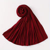 Long Jersey Hijab - Lightweight Breathable Solid Scarf, Windproof Elegant Shawl for Women