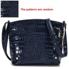 Crocodile Pattern PU Women's Shoulder & Crossbody Bag - Multi-Layer Large Capacity Bucket Bag