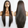 13x4 HD Lace Front Wig 180% Density Women's Long Straight Heat-Resistant Synthetic Fiber Glueless Pre-Plucked Hairline