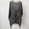 Polyester Yarn-Dyed Women's Fashion Shawl, Lightweight Travel Wrap, Sun-Proof, Machine Washable, Hollow Metallic Luster