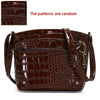 Crocodile Pattern PU Women's Shoulder & Crossbody Bag - Multi-Layer Large Capacity Bucket Bag