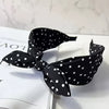 Elegant Bowknot Polka Dot Headband – Vintage Knotted Hairband for Women & Girls