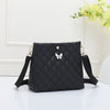 Wave Quilted Mini Bucket Crossbody Bag - Women's Trendy Shoulder Handbag & Purse